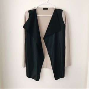 Leather cardigan